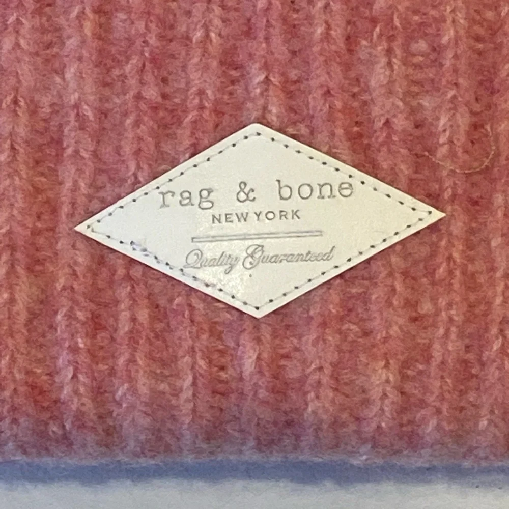 NWT Wool Rag & Bone Superfine Italian Merino Wool Pink Beanie Hat with Pom FIRM$ - Picture 10 of 16